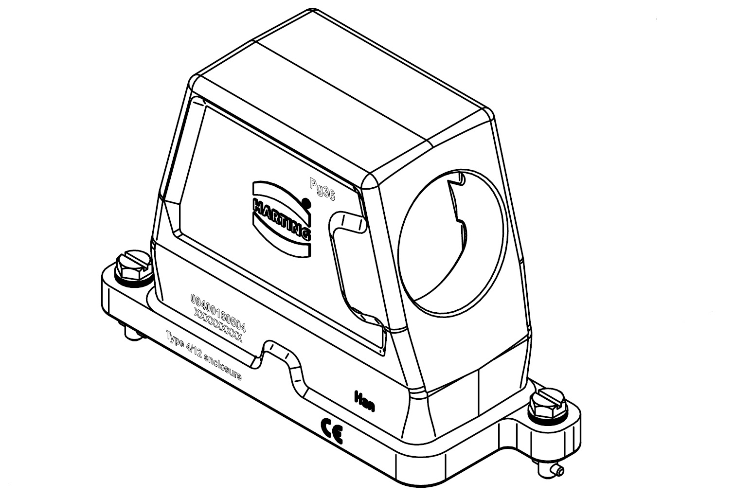 09400160504 Han 16 HPR Hood Side Entry PG 36 Toggle